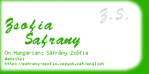 zsofia safrany business card